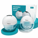 Paruu wearable breast pump with packaging on a white background