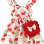 Mioglrie Baby Girl Clothes Newborn Dress Summer Toddler Girls' Clothing Casual Sundress with Cute Bag Infant Outfits