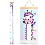 Mibote Baby Growth Height Chart Handing Ruler Wall Decor for Kids, Canvas Removable Height Growth Chart 79" x 7.9" (Unicorn)