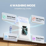 AURAKICH Baby Bottle Washer, Sterilizer & Dryer - All-in-One Pro Cleaning Machine with Fishbone Spray Arm, Self-Cleaning & AUTO Mode, Dual Water Inlet for Bottles, Breast Pump & Baby Essentials