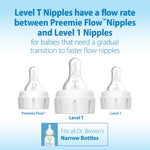 Dr. Brown's Natural Flow Baby Bottle Nipple Level T - Newborn, Slower Flow - 6pk - 0m+