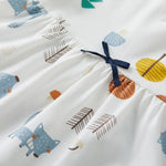 pureborn Baby Girls Dress Short Sleeve Summer Cotton Casual Playwear Dresses Coloful Fox 6-9 Months