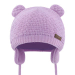 Duoyeree Kids Baby Hat Soft Warm Cable Knit Beanie Toddler Girl Fall Winter Hats(Purple,0-6 Months)