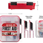 M2 BASICS Professional 350 Piece First Aid Kit | Hard Case, Dual Layer, Wall Mountable | First Aid Kit for Business, Home, Car | Emergency Kit, Emergency Medical Kit