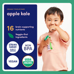 Cerebelly Organic Toddler Smart Bars 40-Count, Apple Kale Smart Bars, 16 Brain-Supporting Nutrients, No Added Sugar, Gluten Free, Nut Free, Kids Snacks