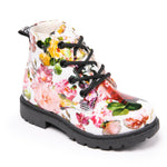 Daclay Kid's Toddler Girl Boots Waterproof Velvet Dress Boots White Little Girl Boy High Top Combat Boots 5 Toddler