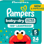 Pampers Diapers - Baby Dry - Size 2, 112 Count, Absorbent Disposable Infant Diaper (Packaging May Vary)