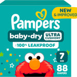 Pampers Diapers - Baby Dry - Size 2, 112 Count, Absorbent Disposable Infant Diaper (Packaging May Vary)