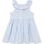 Little Me Clothes for Baby Girls' Blue Smocked Sundress with Panty, Placid Blue, 12 Months