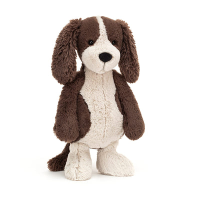 Jellycat Bashful Fudge Puppy Stuffed Animal, Medium 12” - Dogs & Puppies Plush Toy - Classic Children's Gift
