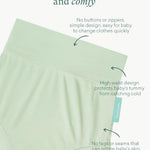 PurComfy Supersoft Baby Bummies Short, 2-Pack Premium Bamboo Viscose Diaper Cover Shorts, High Waist Bloomer Short Pants, 3-6 Months