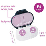 b.box Snack Box - Leakproof Mini Bento Box for Kids & Toddlers, 2 Compartment Snack Containers for Kids, Lunch Containers, Dishwasher Safe, BPA Free, PFAS Free, Ages 4m+, 1 3/4 Cup - Indigo Rose