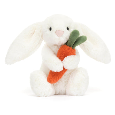 Jellycat Bashful Carrot Bunny Stuffed Animal, Small 7 inches - Rabbit & Bunny Plush Toy - Classic Children's Gift