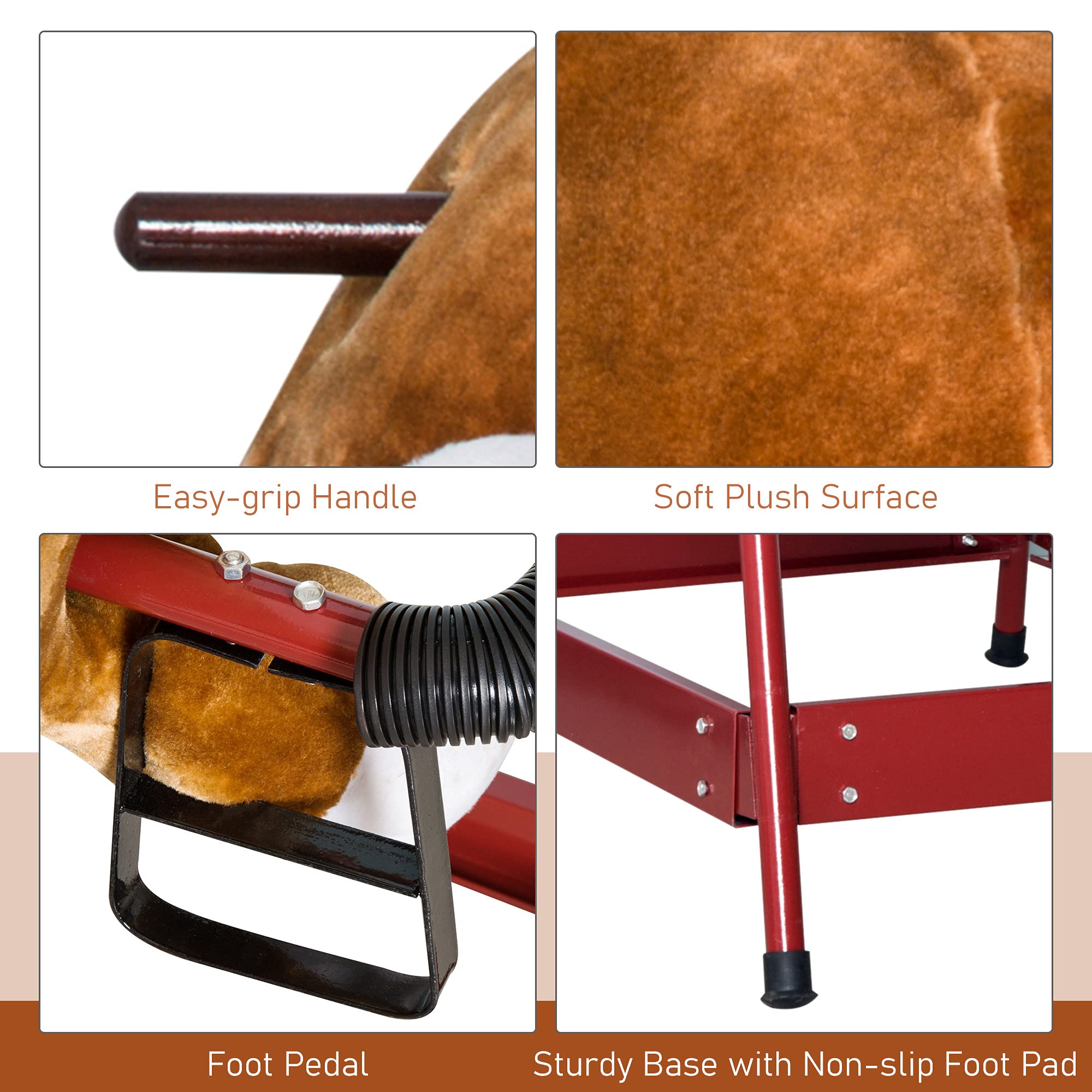 Qaba Kids Spring Rocking Horse Rodeo Bull Style - Riding Toys - Qaba ...