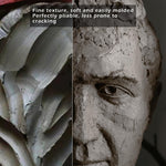 ReArt Stone Air-Dry Clay Modelling, 2.2 pounds Ideal for Beginners and Advanced Sculptors All-Purpose Modeling Clay (White)