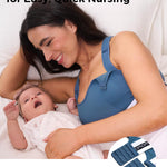 Momcozy Nursing Bras for Breastfeeding, FB011 Low-Impact Nursing Sports Bra Support Maternity Pregnancy Padded Wireless Bralette Blue