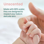 ATTITUDE Baby Water Wipes, EWG Verified, Safe for Newborns, Unscented & Fragrance-Free, 99% Water, Gentle & Hypoallergenic, Vegan & Dermatologically Tested, Travel Pack with Hard Lid, 72 Count