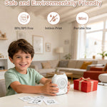 BLESSOURCE AI Mini Sticker Printer for Kids: Voice-to-Sticker, AI Dialogue, Inkless Thermal Printing, BPA & BPS-Free, Portable Sticker Maker Machine for Home & DIY, Creative Gift Set for Kids Ages 5+