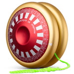 MAGICYOYO D6 Multifunctional Looping Yoyo for Kids 8-12, Responsive Yoyo with Multiple Play Ways, Beginner Yo-yo with Fingerspin Function, 2A Trick Yo Yo for Kids, Adults ( Golden with Red Cap)