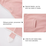 pureborn Toddler Girls Hooded Cape Cloak Fall Warm Outwear Carseat Poncho Jacket Winter Outfit Fox Face Pink 1-3 Years