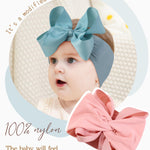 doboi 12pcs Big Baby Bows Baby Girl Headbands Ribbon Bow Hair Accessories Nylon Headband Bows for Baby Girls Infant Newborn Toddler