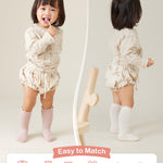 WATOCHE Baby Girl Knee High Socks Toddler Girl Ruffle Long Socks 5 Pairs