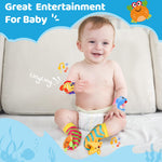 URMYWO Wrist Rattles for Baby - Rattle Socks - Foot Finder Set - Baby Toys for 0-12 Months Infant - Newborn Essentials - Early Learning Sensery Toys for Boys and Girls as Shower Gifts Valentines Gifts