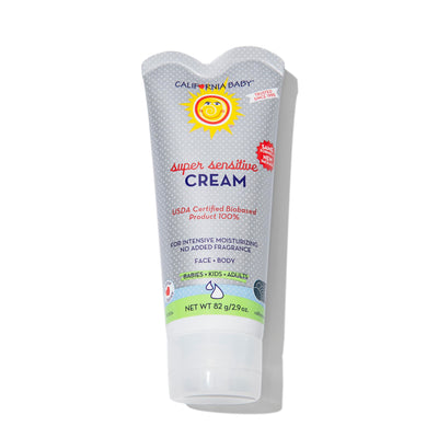California Baby super sensitive cream packaging on a white background