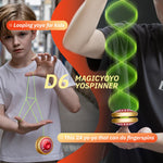 MAGICYOYO D6 Multifunctional Looping Yoyo for Kids 8-12, Responsive Yoyo with Multiple Play Ways, Beginner Yo-yo with Fingerspin Function, 2A Trick Yo Yo for Kids, Adults ( Golden with Red Cap)