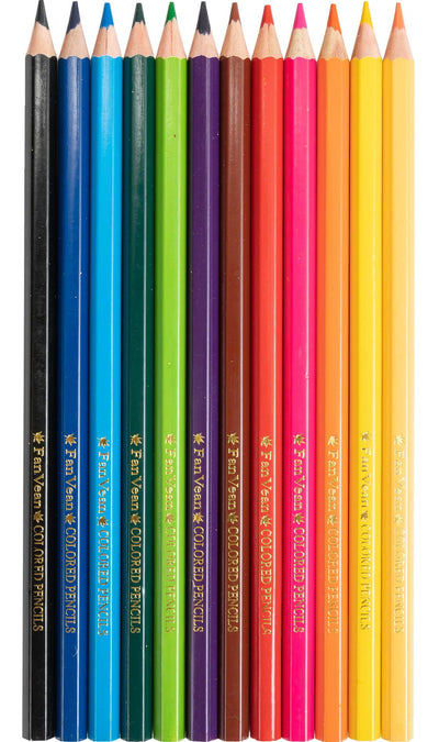 FanVean Colored Pencils for Kids Classroom Set, 12 Count Pre-sharpened Coloring pencil Bulk Gift