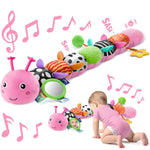 Sumobaby Infant Baby Musical Stuffed Animal Activity Soft Toys with Multi-Sensory Crinkle, Rattle and Textures, for Tummy Time Newborn 0-3-6-12 Months Boys, Girls, Caterpillar
