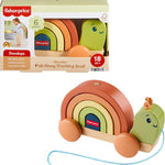 Fisher-Price Wood Toddler Toy Pull-Along Stacking Snail, Tiny Garden 6-Piece Wooden Activity for Motor Skill Development Kids Ages 18+ Months (Amazon Exclusive)
