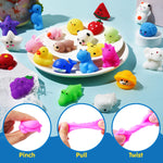 JOYIN Mochi Squishy Toy Set, 50 Pack Kawaii Squishies Party Favors for Kids, Stress Relief Fidget Toys, Birthday Gifts, Goodie Bag, Classroom Prizes