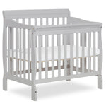 Dream On Me Aden 4-in-1 Convertible Mini Baby Crib in Cherry, GreenGuard Gold & BSA, Sustainable Pinewood, Non-Toxic Finish, 3 Mattress Heights, Converts to Mini Day & Twin-Size Bed