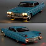 WAKAKAC Model Car 1/32 Eldorado Biarritz Series 62 Toy Car, Pull Back Diecast Collectible Car Toy with Sounds＆Lights for Kids Boys Girls and Adults, Gift Blue