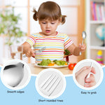 10 Pieces Toddler Utensils Kids Silverware Set, Kids Silverware Stainless Steel Childrens Safe Flatware Metal Baby Utensils Set Small Forks and Spoons for Self Feeding, Dishwasher Safe