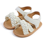RVROVIC Baby Boys Girls Sandals Premium Soft Anti-Slip Rubber Sole Infant Summer Outdoor Shoes Toddler First Walkers(0-6 Months Infant,A5-White)