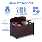 Delta Children MySize Deluxe Toy Box, Dark Chocolate
