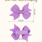 doboi 50PCS 2'' Baby Hair Bows Clips Fully Lined Grosgrain Boutique Solid Ribbon Mini Bows for Girls Teens Infants Kids Toddlers Newborn
