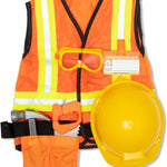 Melissa & Doug Construction Worker Role Play Costume Dress-Up Set (6 pcs) Frustration-Free Packaging - Pretend Construction Worker Outfit, Construction Worker Costume Set For Kids, Toddlers Ages 3+