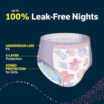 Goodnites Girls' Nighttime Bedwetting Underwear, Size Extra Large (95-120 lbs), 9 Ct, Packaging May Vary