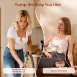 NCVI Electric Breast Pump, 2-in-1 Wearable & Bottle Breast Pump with Micro-Vibration Comfort, 4 Modes 9 Levels, 4400mAh Rechargeable Hands-Free Portable Pump for Home, Work & Travel