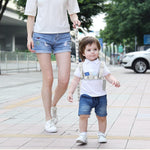 Accmor Toddler Harness Leash, Collapsible Kids Leash + Anti Lost Wrist Link for Outdoor Travel, Cute Excavator Child Walking Harness Tether Wristband Assistant Strap Belt Protector for Baby Boys