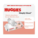 Huggies Simply Clean Fresh Scent Baby Wipes, 3 Flip-Top Packs of 64 (192 Wipes Total), Packaging May Vary