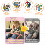 Nicecho Busy Board Montessori Toy for 1 2 3 4 Year Old Toddlers, Educational Activity Developing Sensory Board for Fine Basic Dress Motor Skills, Travel Toys for Plane Car, Gift for Boys Girls