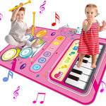 Toys for 1 Year Old Girl Gifts,2 in 1 Piano Mat Montessori Toys for 1 2 Year Old Girl,Educational Musical Toy First Birthday Gifts for 1 2 3 Year Old Girls,Christmas Stocking Stuffers for Toddler Girl