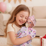 BABESIDE 18-Inch Reborn Baby Doll Girl – Realistic Lifelike Bebe Reborn de Silicona with Bunny Outfit, Magnetic Pacifier, Bottle, Diaper & Birth Certificate, Real Life Baby Dolls Gift for Kids