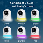 Babysense Prisma Baby Monitor with Camera and Audio, 5” HD Video Baby Monitor, 6-Color Night Light, Split Screen, Baby Sound Machine with White Noise & Lullabies, Secure No WiFi