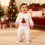 My First Christmas Baby Girl Outfit Santa Long Sleeve Romper Jumpsuit Onesie Christmas Newborn Girl Outfits Clothes