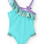 Disney Princess Girls One Piece Swimsuits Ruffle Toddler Girl Swimsuit Cute Little Girls Bathing Suit Girls' Swimwear Green 3t-4t